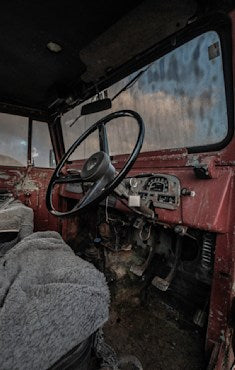 Red Rover Drivers Seat New Zealand 13 Mb fine art photograph by Chandler Williams