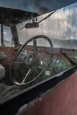 Red Rover Steering Wheel New Zealand 33 Mb fine art photograph by Chandler Williams