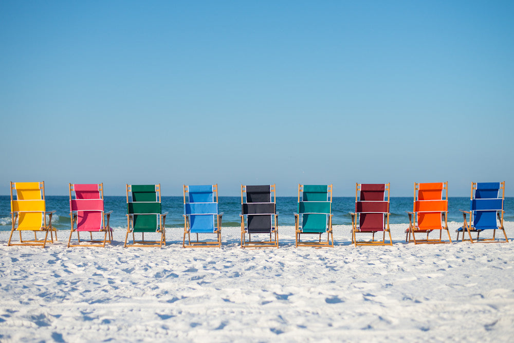 Sunrise Beach Chairs 30A coastal fine art photography print by Chandler Williams for Modus Photography